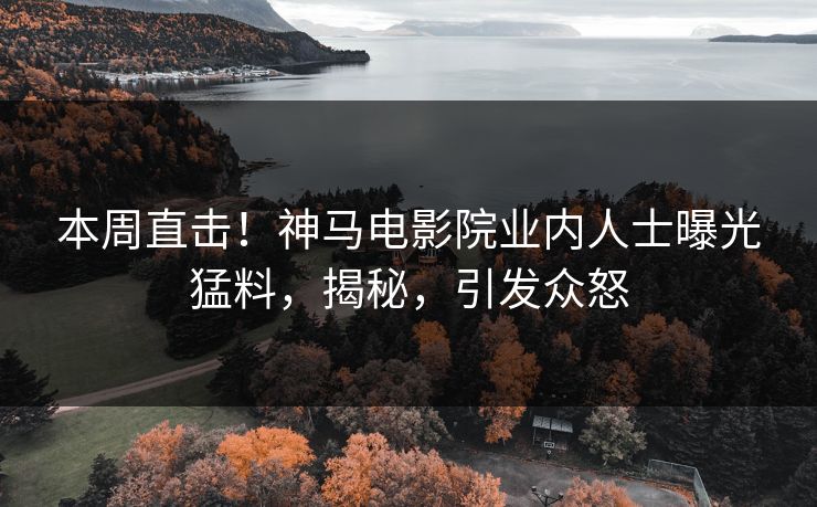 本周直击！神马电影院业内人士曝光猛料，揭秘，引发众怒